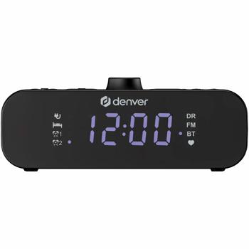 Preview: DAB+ clock radio with Bluetooth 5.0, FM tuner, 3.5-inch LED display, USB-C charging port, 2 alarm times, snooze & sleep timer, digital radio, black