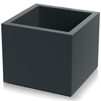 Preview: Square flower pot 38 cm in anthracite, 25 L plastic planter box for indoor & outdoor use, frost-proof & UV-resistant, lightweight