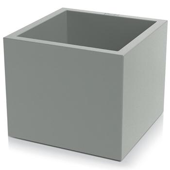 Preview: Blumentopf Quadratisch 47cm in Beton-Grau, Pflanzkasten 51L aus Kunststoff für Innen & Aussen, Frostsicher & UV-Beständig, Leichtgewicht