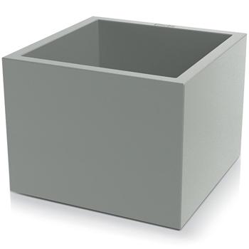 Preview: Blumentopf Quadratisch 58cm in Beton-Grau, Pflanzkasten 91L aus Kunststoff für Innen & Aussen, Frostsicher & UV-Beständig, Leichtgewicht