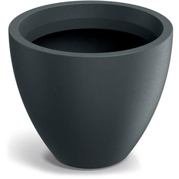 Preview: Blumentopf Rund 38cm, Graphit – Grosses Pflanzgefäss für Aussen und Innen – Moderne Optik & Edles Design für Garten und Terrasse