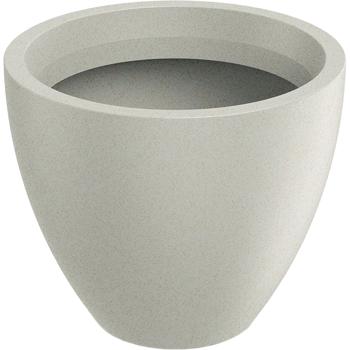 Preview: Moderner Pflanzkübel Rund Ø58cm in Sand, Blumentopf 86L aus Kunststoff für Innen & Aussen, Frostsicher & UV-Beständig, Leichtgewicht