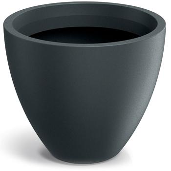 Preview: Blumentopf Rund 58cm, Graphit – Grosses Pflanzgefäss für Aussen und Innen – Moderne Optik & Edles Design für Garten und Terrasse