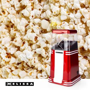 Preview: Vintage Popcorn Maker, red-white, hot air – retro design for quick, low-fat popcorn at home