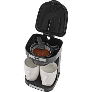 Preview: Compact filter coffee machine with auto shut‑off, incl. 2 cups – ideal for home & office, aromatic coffee enjoyment, 450 W, space‑saving