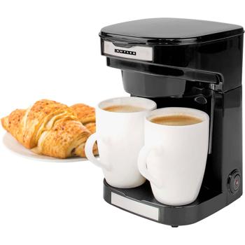 Compact filter coffee machine with auto shut‑off, incl. 2 cups – ideal for home & office, aromatic coffee enjoyment, 450 W, space‑saving