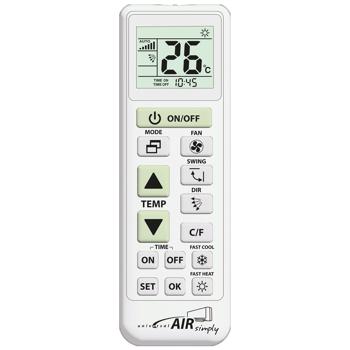 Universal remote control for air conditioners - Compatible with all air conditioner brands - 4 programming modes & memory function