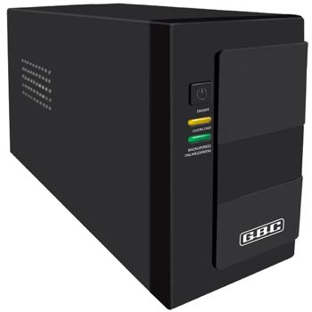 Preview: UPS Uninterruptible Power Supply 1200VA 720W, AVR voltage regulator, 2x IEC, 12V 9Ah battery, backup for PC router IT, 2–6 ms response time