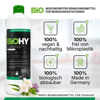 Preview: 2er-Set Effektives Bodenreiniger Konzentrat für Wischroboter-Reinigungsstationen, Frühlingsduft, vegan, 1 L, biologisch abbaubar, schnell trocknend