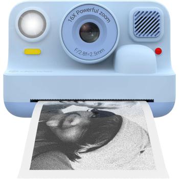 Preview: Kinder-Druckkamera mit Bluetooth, Blau: Sofortbildkamera mit Thermodruck für Smartphone-Fotos, Full-HD-Video & 48MP Selfie-Linse