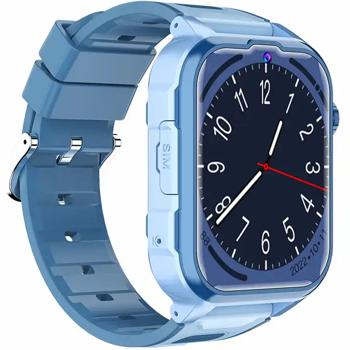 Preview: Robust blue kids‘ smartwatch with 4G video calls and precise GPS tracker – waterproof watch with SOS function and camera for maximum safety