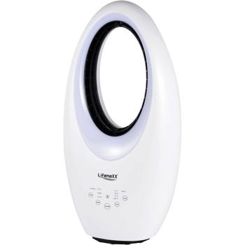 Preview: Ventilatore senza pale con LED: moderno ventilatore a torre con telecomando, oscillazione & timer – perfetto per giornate fresche e ventilate