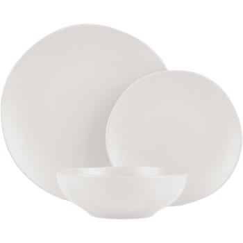 Preview: Service de vaisselle crème exclusif 18 pièces : service de table en grès pour 6 personnes, compatible lave-vaisselle et micro-ondes – idéal pour des dîners élégants