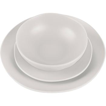 Preview: Service de vaisselle crème exclusif 18 pièces : service de table en grès pour 6 personnes, compatible lave-vaisselle et micro-ondes – idéal pour des dîners élégants