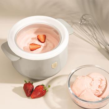 Preview: Elegante gelatiera color crema 1,1 l: per gelato cremoso, sorbetto fresco e frozen yogurt delicato – macchina compatta per dessert