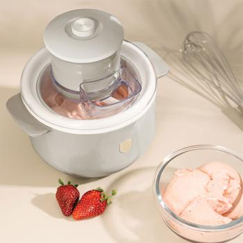 Preview: Elegante gelatiera color crema 1,1 l: per gelato cremoso, sorbetto fresco e frozen yogurt delicato – macchina compatta per dessert