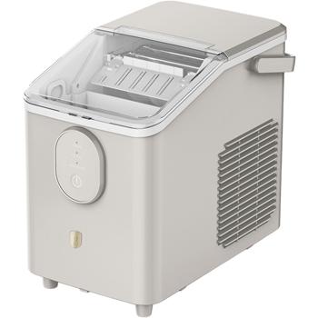 Preview: Macchina per cubetti di ghiaccio – Compatto ice maker dal design retrò con serbatoio 0,8L & 120W – 12kg di ghiaccio in 24h – Inclusa pratica paletta per il ghiaccio, crema