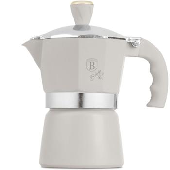 Preview: Coffee maker for 3 cups of espresso – 150 ml aluminium stovetop espresso maker in matte cream – Easy preparation and effortless cleaning