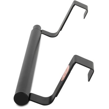 Preview: Extendable stainless steel tea towel holder, black‑rose gold, adjustable 23–40 cm – space‑saving towel holder for kitchen and cupboard
