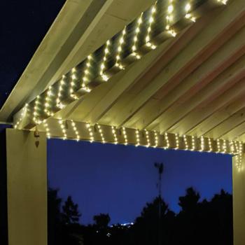 Preview: Guirlande lumineuse solaire d’ambiance : 240 LED blanc chaud, USB – décoration polyvalente pour balcon et éclairage de jardin avec minuterie & télécommande