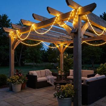 Guirlande lumineuse solaire d’ambiance : 240 LED blanc chaud, USB – décoration polyvalente pour balcon et éclairage de jardin avec minuterie & télécommande