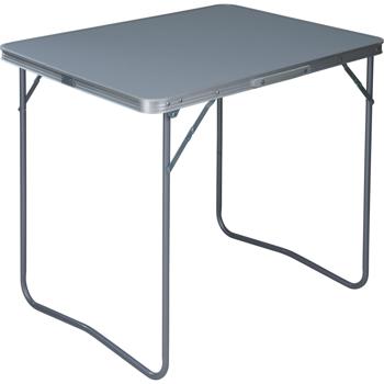 Preview: Tavolo da campeggio pieghevole (80 x 60 x 69 cm) in grigio – tavolo resistente alle intemperie con robusto bordo in alluminio, telaio in metallo stabile e pratica maniglia di trasporto, capacità di carico fino a 30 kg