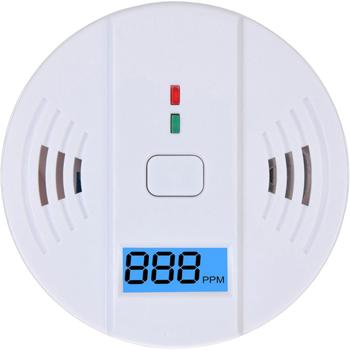 Preview: Lot de 2 détecteurs de monoxyde de carbone CO avec afficheur LCD, alarme 85 dB, certifiés DIN EN5029, avertisseurs CO avec fonction mémoire pour la maison et le camping