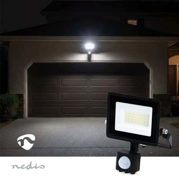 Preview: Set of 2 LED floodlights with motion sensor – 1620 lumen outdoor spotlight – 4000K – adjustable wall floodlight IP44 – 3x8 m detection