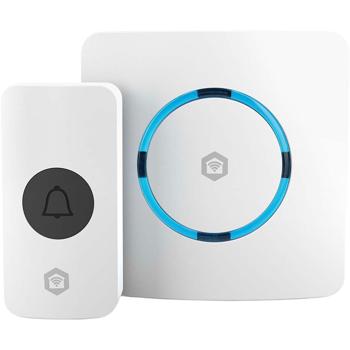 Preview: Smarte WLAN Funk Klingel Weiss – kabellose Türklingel für Smart Home, App-Steuerung, 60 Melodien, 100m Reichweite