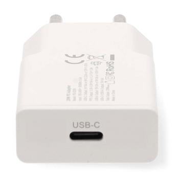 Preview: Chargeur rapide GaN USB-C 20W blanc – chargeur secteur compact avec câble Lightning pour Apple iPhone, smartphone, tablette