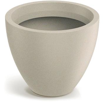 Preview: 3er-Set Moderner Pflanzkübel Rund Ø58cm in Sand, Blumentopf 86L aus Kunststoff für Innen & Aussen, Frostsicher & UV-Beständig, Leichtgewicht