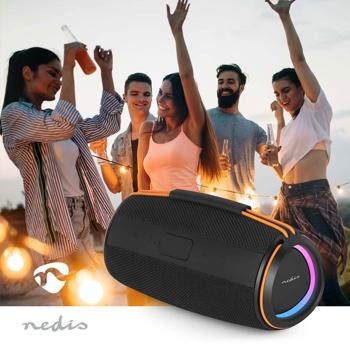 Preview: Haut-parleur Bluetooth 5.4, 60 W – Haut-parleur de musique mobile sans fil, portable avec batterie pour l’extérieur et la maison, son puissant, noir/orange