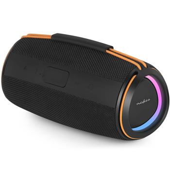Preview: Haut-parleur Bluetooth 5.4, 60 W – Haut-parleur de musique mobile sans fil, portable avec batterie pour l’extérieur et la maison, son puissant, noir/orange