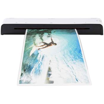 Preview: Professional A3 & A4 laminator for home office & photos: Fast hot & cold laminating device, white – premium protection for documents & menus