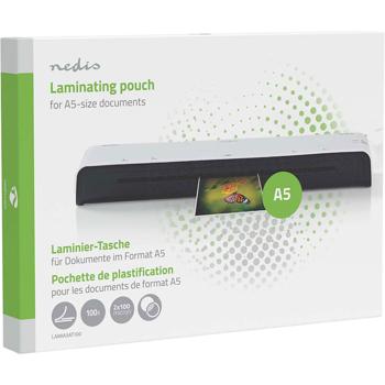 Pochettes de plastification A5 transparentes 100 µm robustes : 100 pochettes transparentes pour plastifieuses à chaud – pochettes de protection sûres