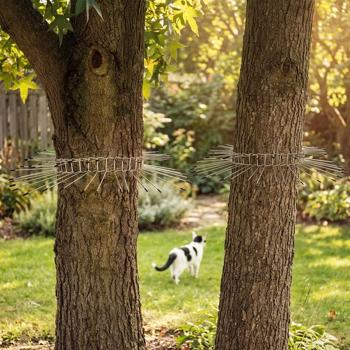 Preview: Set of 2 cat deterrent belts: Effective cat scarer & climbing guard for trees – Safe bird protection for nest boxes & nests, up to 74 cm