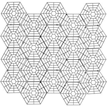 Reliable heron and cat protection for garden ponds: set of 20 floating hexagonal pond protection grids