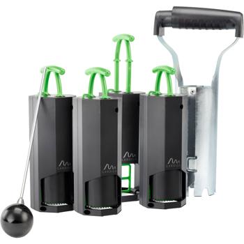 Effective 4-piece vole trap set with soil hole cutter & probe rod – reliable tunnel trap for fast rodent control in the garden