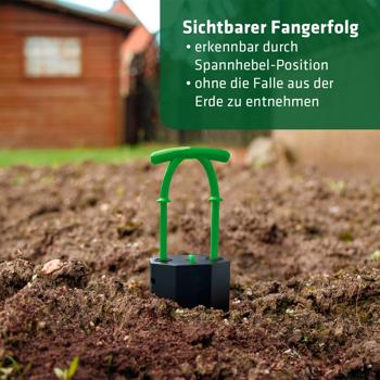 Preview: Effektives Wühlmausfallen 4er-Set mit Erdlochstecher & Sonden-Stab – Zuverlässige Tunnelfalle zur schnellen Nagerbekämpfung im Garten