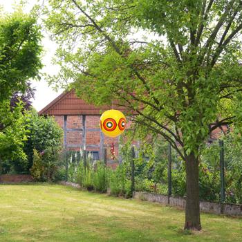 Preview: Ballon effaroucheur d’oiseaux lot de 2 : protection efficace contre oiseaux et hérons pour jardin, étang, balcon et arbres – Protection flexible