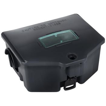 Boîte à appâts sécurisée : station d’appât verrouillable pour souris et rats. Boîte pour pièges robuste en plastique avec fenêtre de contrôle – hygiénique