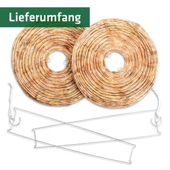 Preview: Wespennest Attrappe 4er-Set aus Papier - Natürliche Wespenabwehr ohne Chemie für Vordach, Terrasse, Carport und Pergola - Wespenschreck