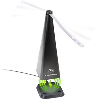 Preview: Chasse-mouches avec station de charge à induction – répulsif insectes à batterie pour table à manger et montage au plafond – chasse-mouches avec fonction de fonctionnement continu