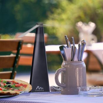 Preview: Chasse-mouches avec station de charge à induction – répulsif insectes à batterie pour table à manger et montage au plafond – chasse-mouches avec fonction de fonctionnement continu