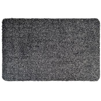 Preview: Dirt-trapping mat 70 x 46 cm black and white – doormat with non-slip TPR backing and durable surface for your hallway and front door