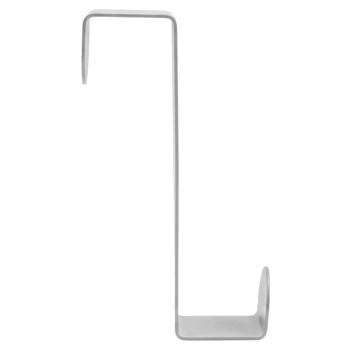 Preview: Stainless steel door hooks 4-pack – over-door wardrobe without drilling, robust clothes hooks for door rebates up to 1.9 cm, for bathroom, bedroom & cupboards