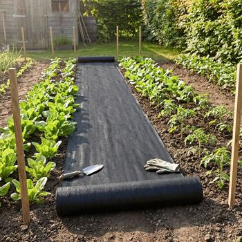 Preview: Toile anti-mauvaises herbes de haute qualité, découpable, 10 x 1 m, protection efficace contre les mauvaises herbes dans votre jardin et vos plates-bandes, robuste et perméable à l’eau