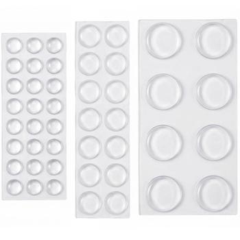 Set de 46 butées en caoutchouc – Butées transparentes autocollantes en 3 tailles (8 mm, 12 mm, 18 mm) – Idéal comme butée de porte et protection des meubles à la maison