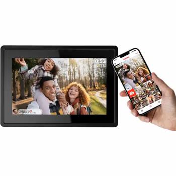 Preview: Cadre photo 7“ WLAN brillant avec écran tactile IPS : cadre d’images numérique smart 8 Go eMMC – partage en direct de photos et vidéos via app