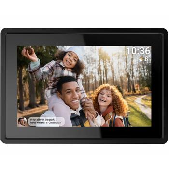 Preview: Cadre photo 7“ WLAN brillant avec écran tactile IPS : cadre d’images numérique smart 8 Go eMMC – partage en direct de photos et vidéos via app